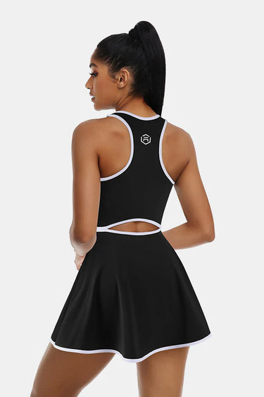 Sleeveless Black Tennis Dress
